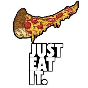 Pizza Slice 'Just Eat It' Vinyl Car Sticker