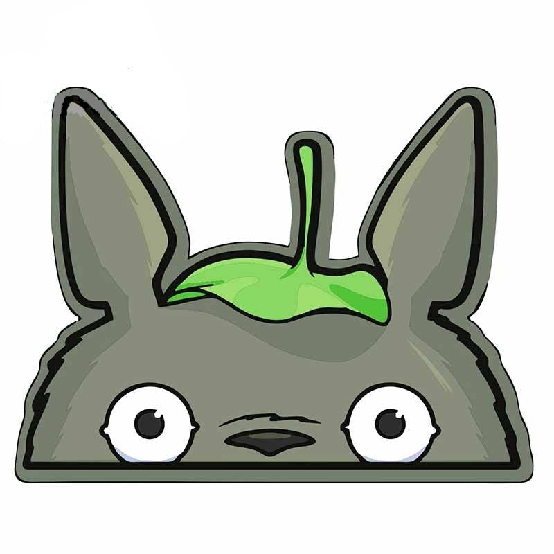 My Neighbor Totoro ‘Totoro | Leaf Hat’ Vinyl Car Peeker Sticker
