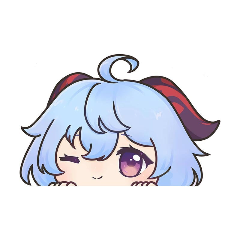 Genshin Impact 'Ganyu | Winking' Vinyl Car Peeker Sticker