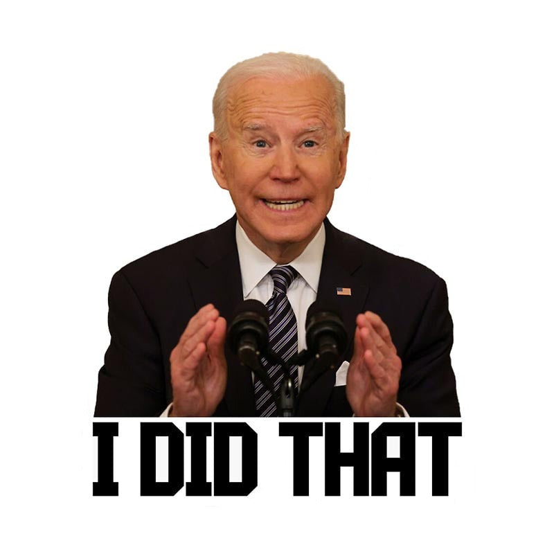 Joe Biden 'I Did That | Explaining' Vinyl Car Sticker
