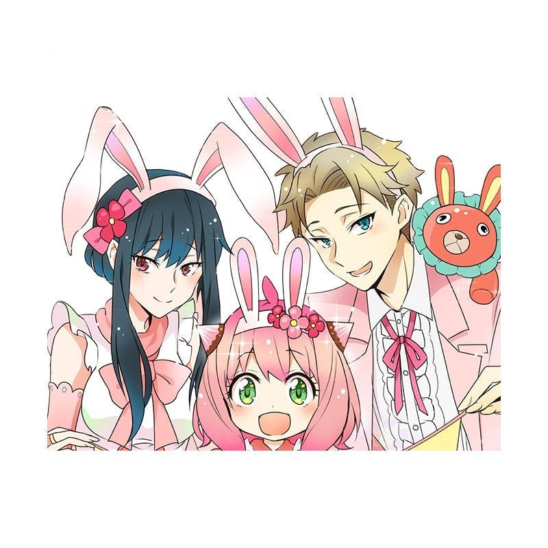 Spy x Family 'Loid-Yor-Anya Forger | Cute Bunny Headband' Vinyl Car Sticker