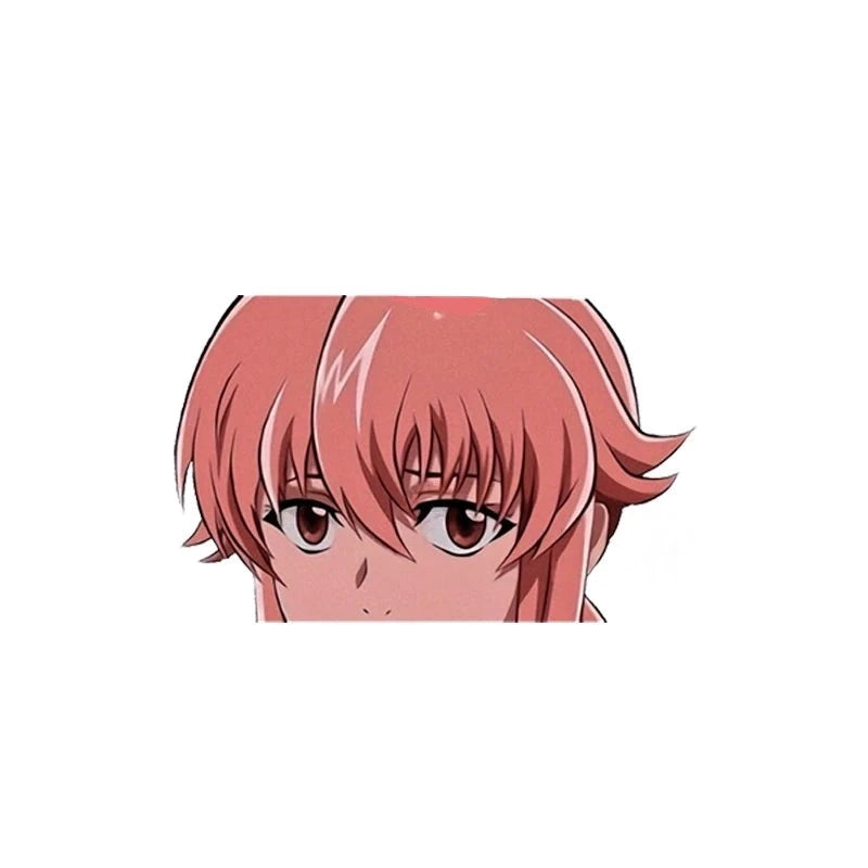Future Diary 'Yuno Gasai | Serious' Vinyl Car Peeker Sticker