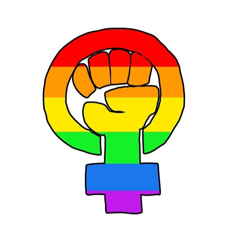 LGBTQ+ 'Lesbian Symbol | Fist' Vinyl Car Sticker