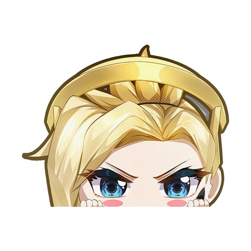 Overwatch 'Mercy' Vinyl Car Peeker Sticker