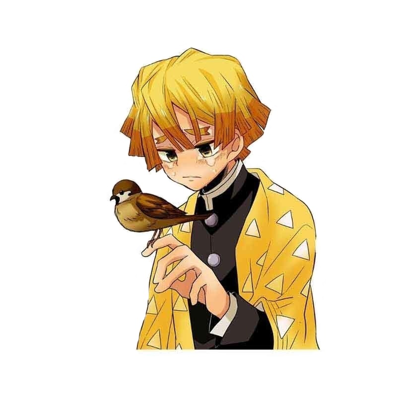 Demon Slayer 'Zenitsu And Chuntaro | Sorrowful' Vinyl Car Sticker