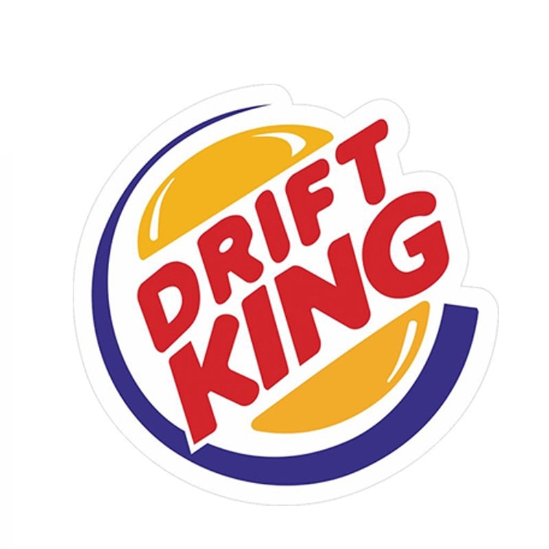 Funny 'Drift King' Vinyl Car Sticker