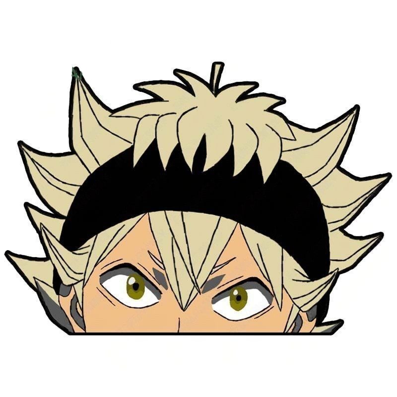 Black Clover 'Asta | Serious' Vinyl Car Peeker Sticker