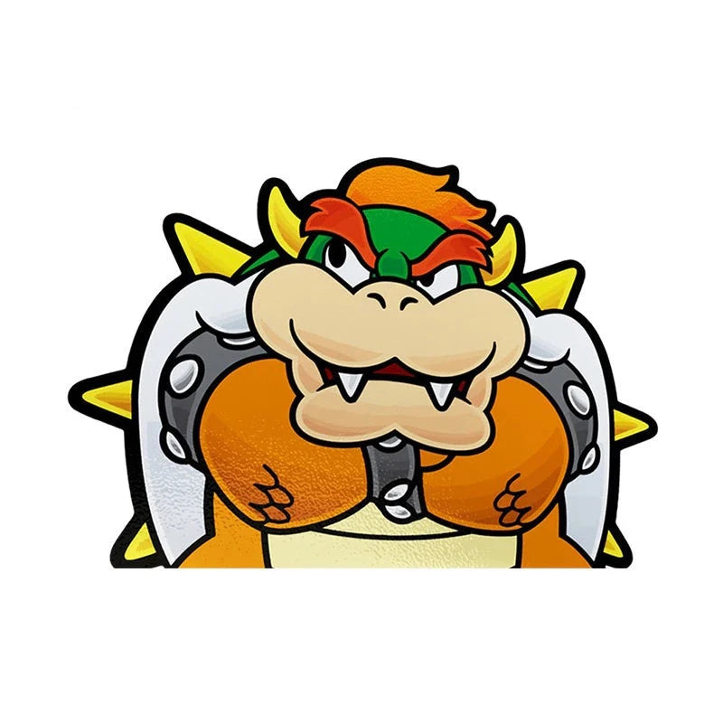 Super Mario Bros. 'Bowser | Crossed Arms' Vinyl Car Peeker Sticker
