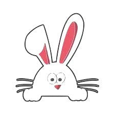 Cute 'Peeking Bunny' Vinyl Car Peeker Sticker