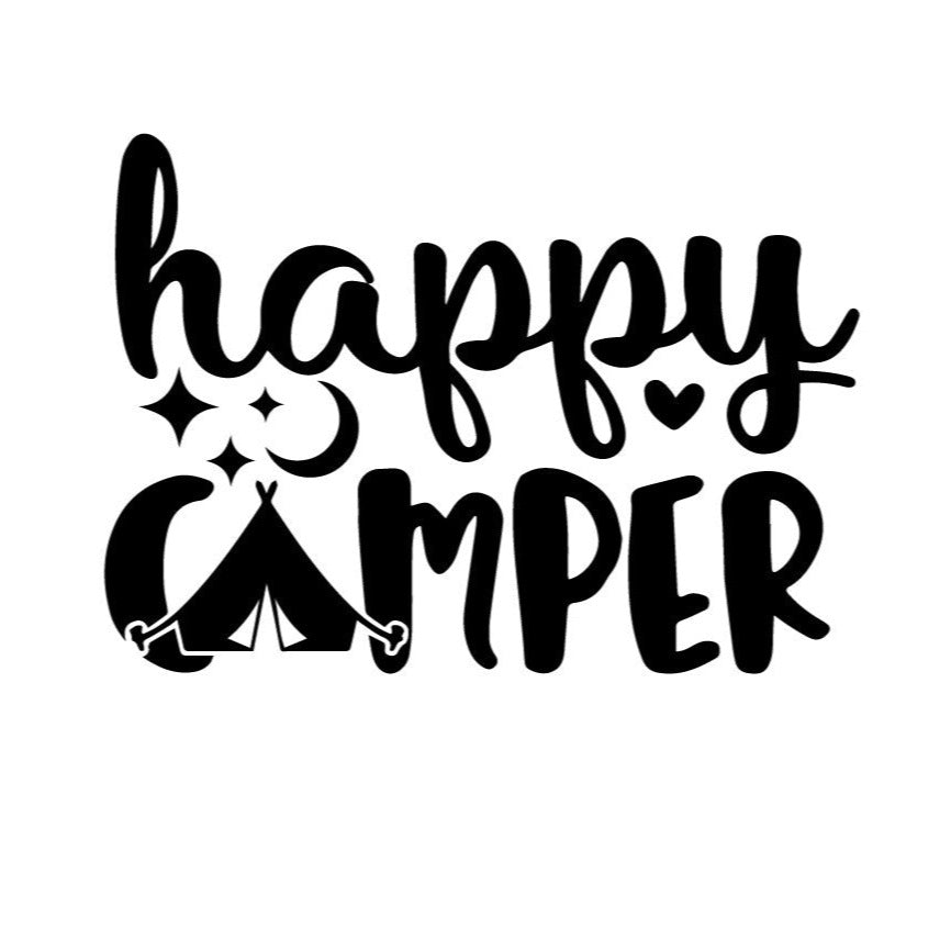 Happy Camper 'Tent' Vinyl Car Sticker