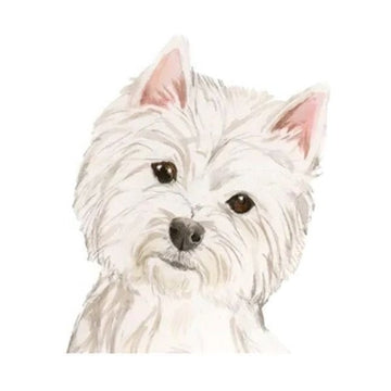 Cute 'West Highland White Terrier' Vinyl Car Peeker Sticker