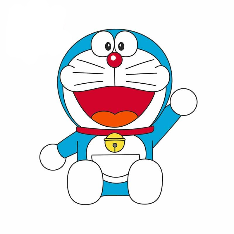 Doraemon 'Sitting | Left' Vinyl Car Sticker