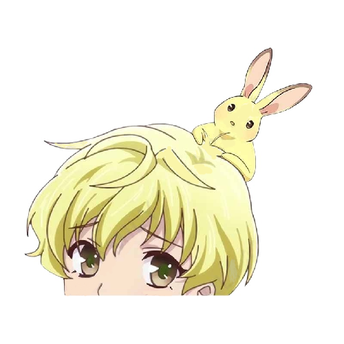 Fruits Basket 'Momiji And Bunny | Looking' Vinyl Car Peeker Sticker