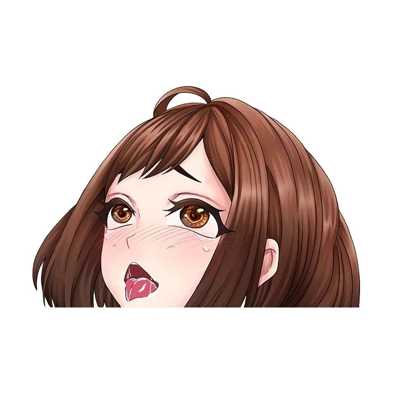 My Hero Academia 'Ochaco Uraraka | Tongue Out' Vinyl Car Peeker Sticker