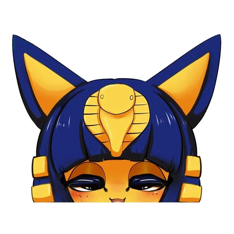Animal Crossing 'Ankha | Sleepy' Vinyl Car Peeker Sticker
