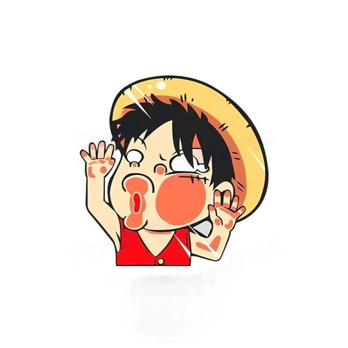 One Piece 'Luffy | Pressed Face | 1.0' Vinyl Car Sticker