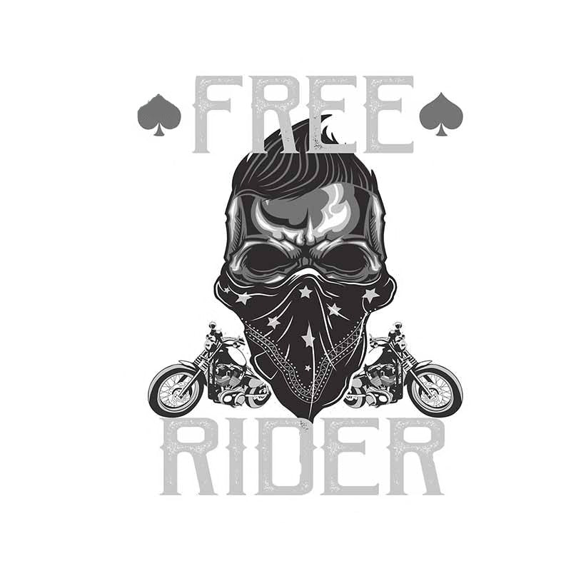 Free Rider 'Punk Skull | Motorcycles' Vinyl Car Sticker
