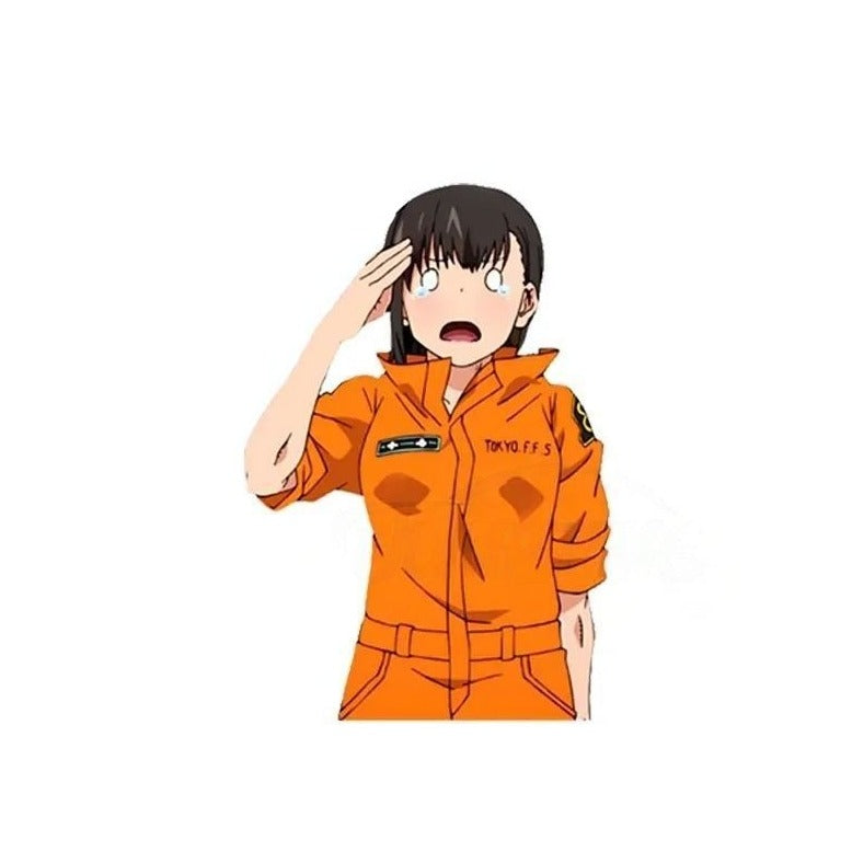 Fire Force 'Maki Oze | Crying' Vinyl Car Sticker