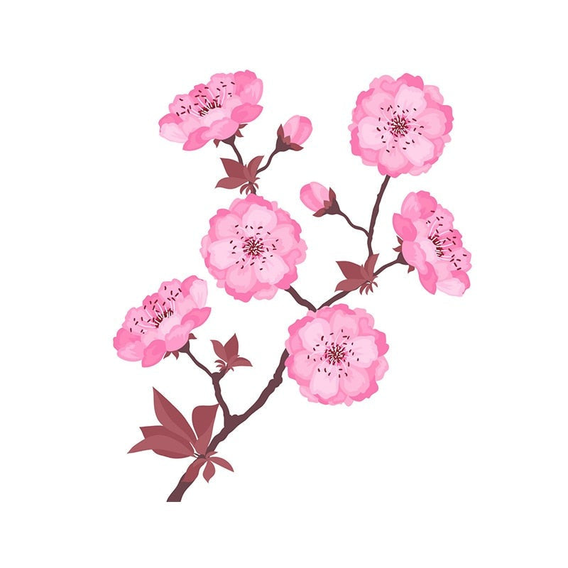 Flower 'Plum Blossom' Vinyl Car Sticker