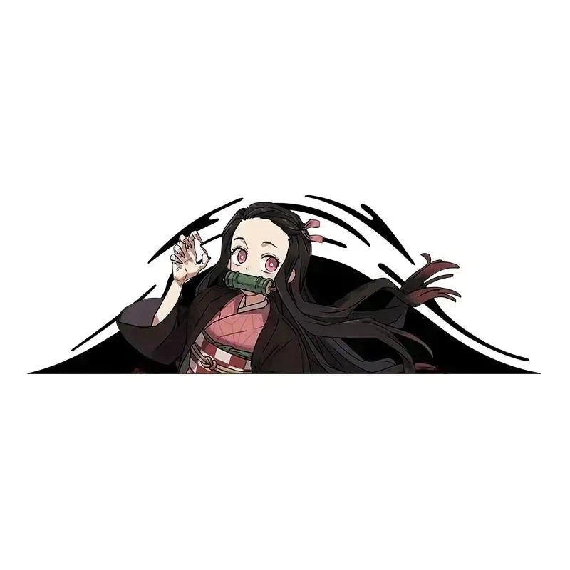 Demon Slayer 'Nezuko | Long Nails' Vinyl Car Peeker Sticker