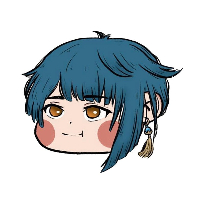 Genshin Impact 'Chibi Xingqiu | Head' Vinyl Car Sticker