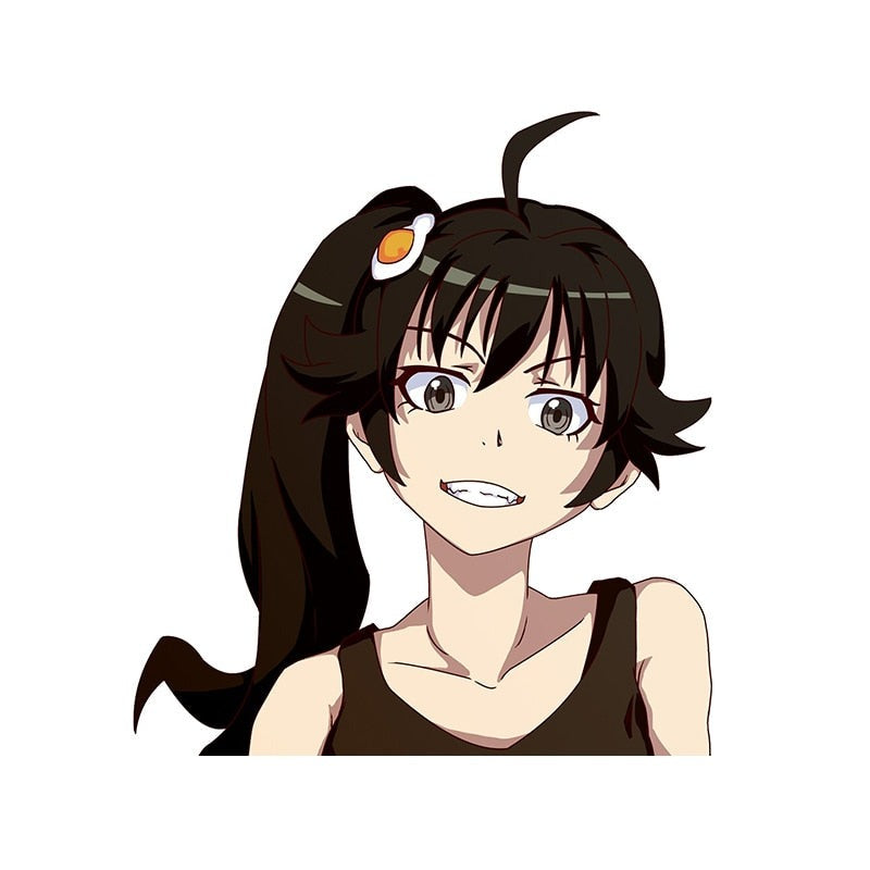 Monogatari Series 'Karen Araragi | Looking' Vinyl Car Peeker Sticker