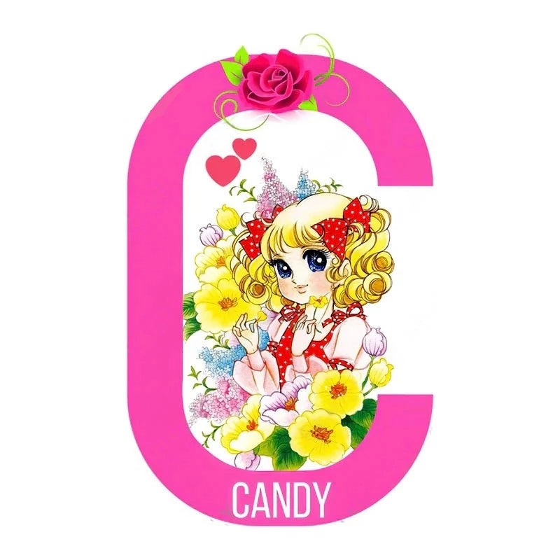 Candy Letter C 'Young Candice | Floral' Vinyl Car Sticker
