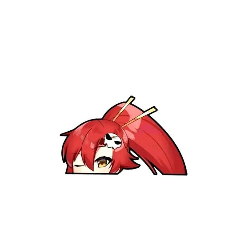 Gurren Lagann 'Yoko Littner | Winking' Vinyl Car Peeker Sticker