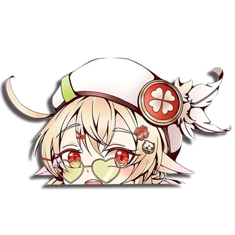 Genshin Impact 'Klee | Wearing Eyeglasses' Vinyl Car Peeker Sticker