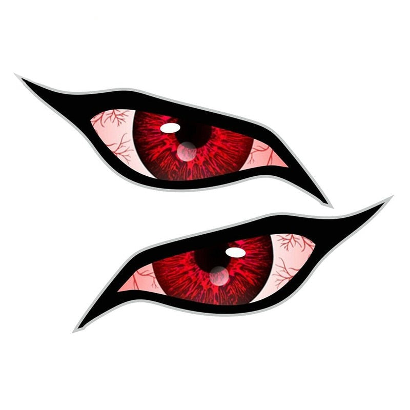Evil Eyes 'Red Bloodshot' Vinyl Car Sticker