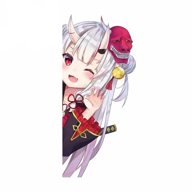 Virtual YouTuber 'Nakiri Ayame | Rawr' Vinyl Car Peeker Sticker
