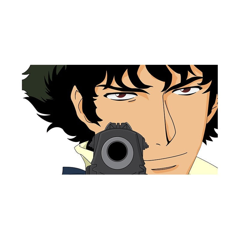 Cowboy Bebop 'Spike | Aiming' Vinyl Car Peeker Sticker