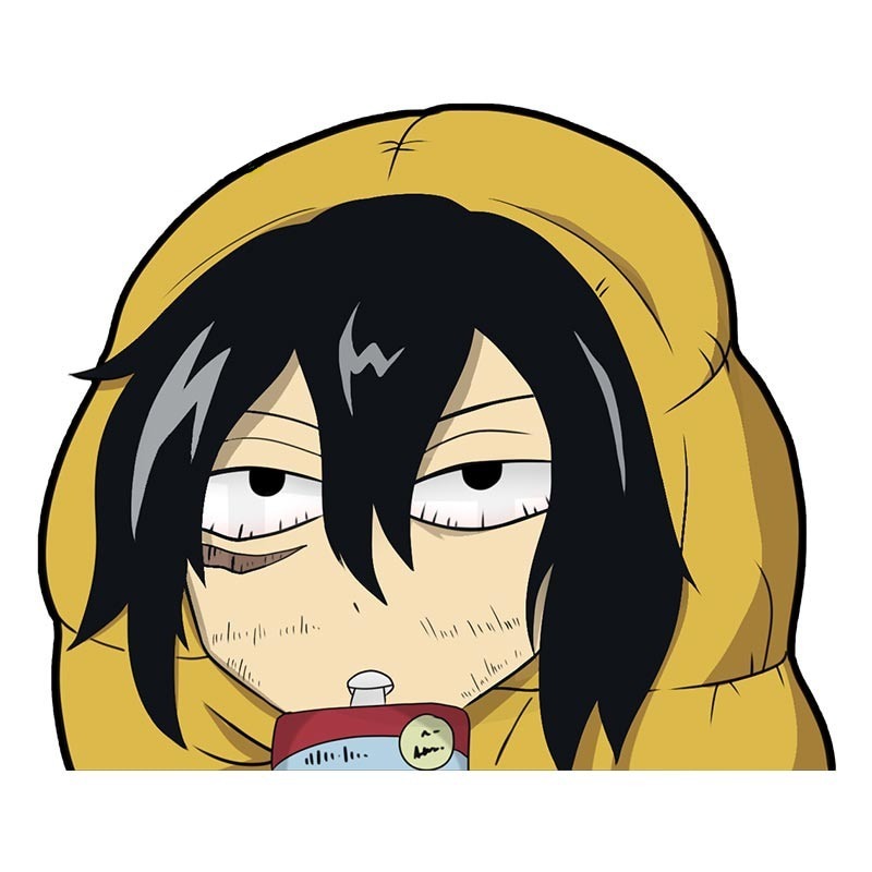 My Hero Academia 'Shota Aizawa | Drinking' Vinyl Car Peeker Sticker