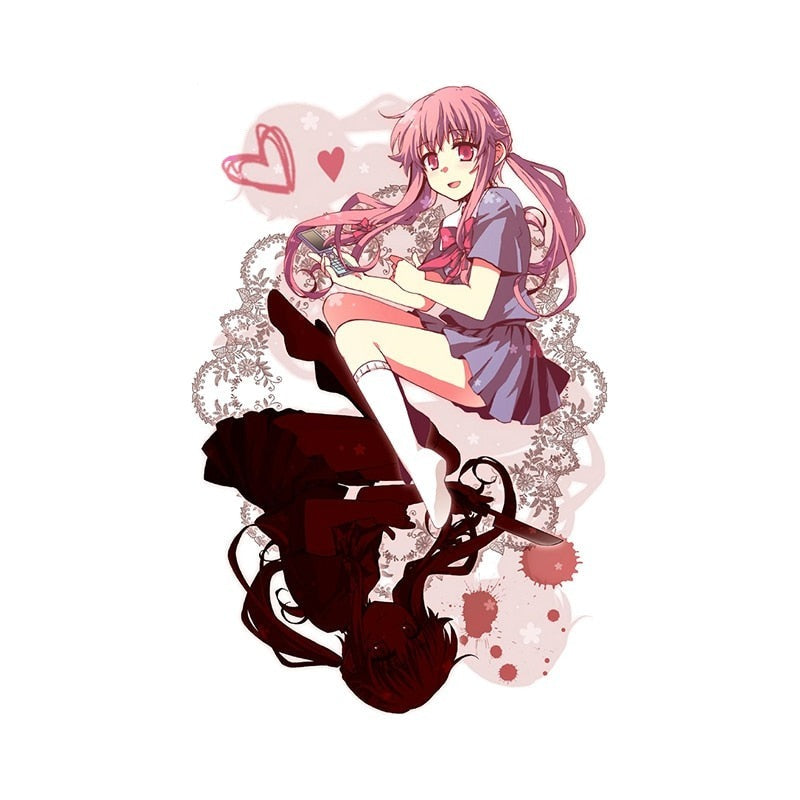 Future Diary 'Yuno Gasai | Cellphone and Knife' Vinyl Car Sticker