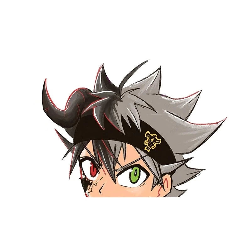 Black Clover 'Asta | Look Up' Vinyl Car Peeker Sticker