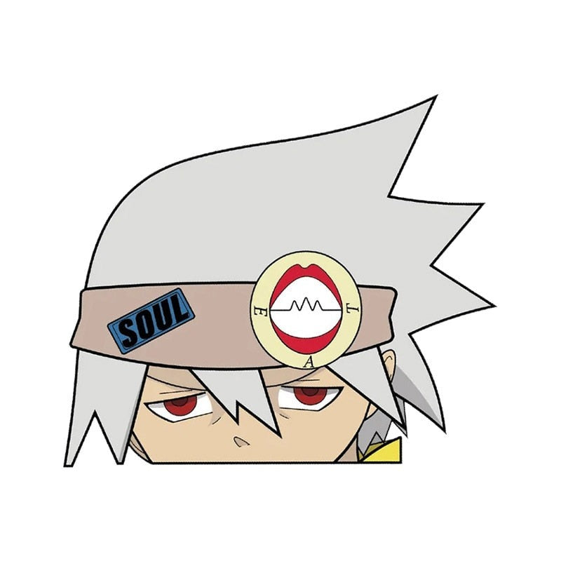 Soul Eater 'Soul Evans | Serious' Vinyl Car Peeker Sticker
