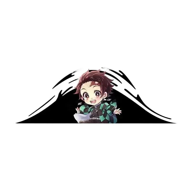 Demon Slayer 'Tanjiro | Happy' Vinyl Car Peeker Sticker