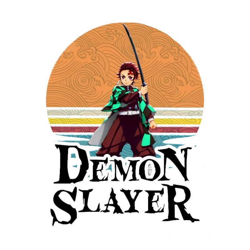 Demon Slayer 'Tanjiro | Retro Wave' Vinyl Car Sticker