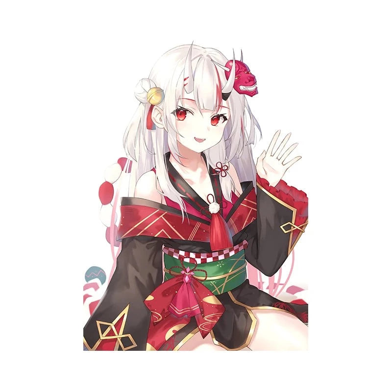 Virtual YouTuber 'Nakiri Ayame | Waving' Vinyl Car Sticker