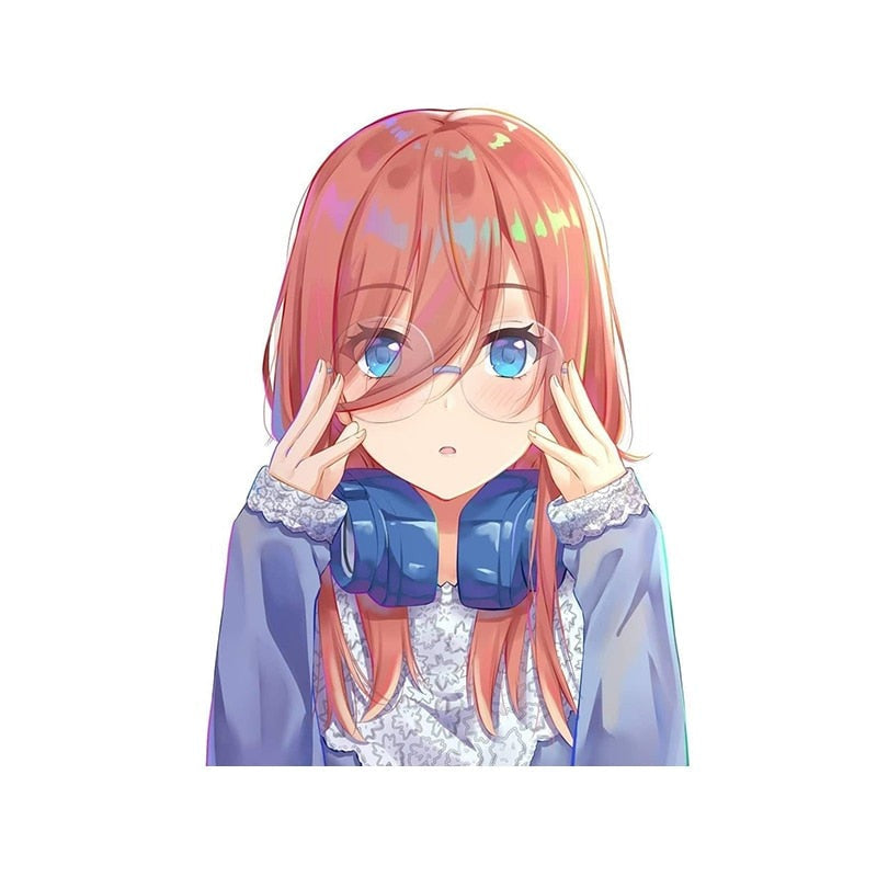 The Quintessential Quintuplets 'Miku | Eyeglasses' Vinyl Car Sticker