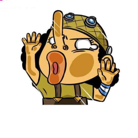 One Piece 'Usopp | Pressed Face' Vinyl Car Sticker