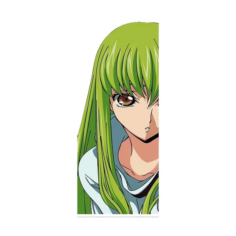 Code Geass 'C.C. | Shy' Vinyl Car Peeker Sticker
