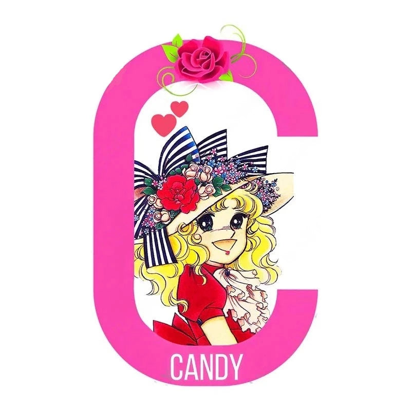 Candy Letter C 'Candice | Happy' Vinyl Car Sticker