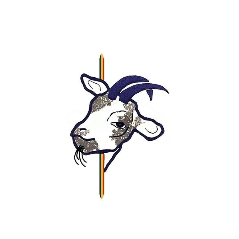 Cute 'Peeking Goat' Vinyl Car Peeker Sticker