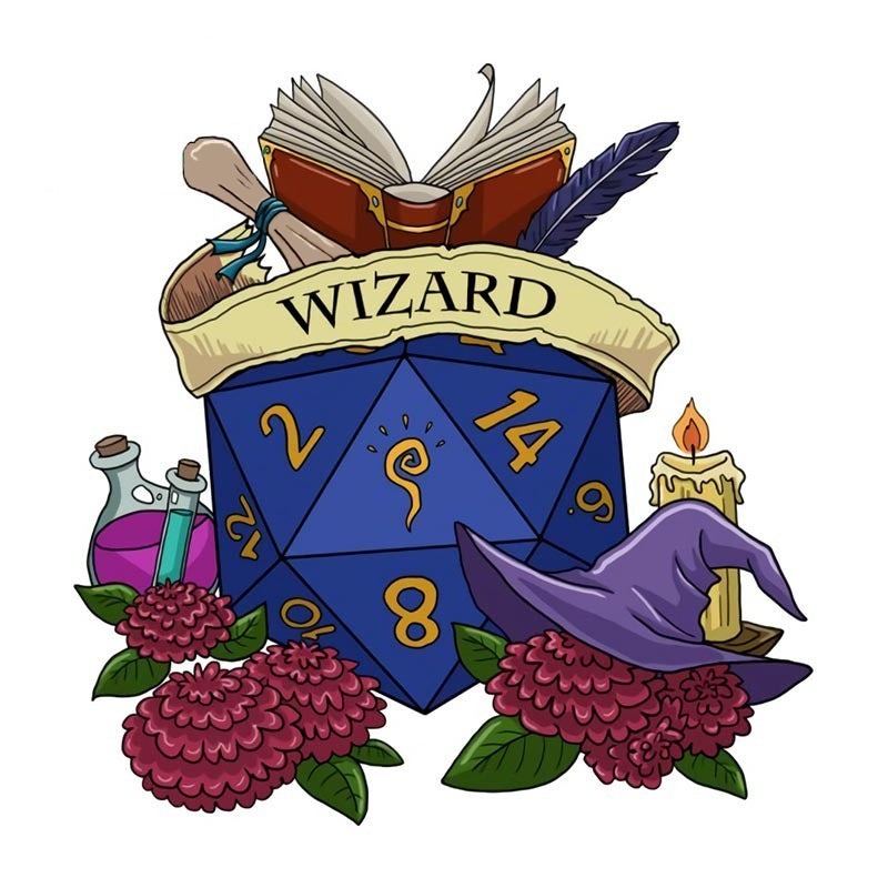 Dungeons & Dragons 'Wizard Dice' Vinyl Car Sticker