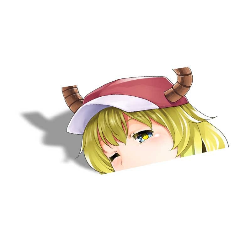 Miss Kobayashi's Dragon Maid 'Lucoa | Winking 2.0' Vinyl Car Peeker Sticker