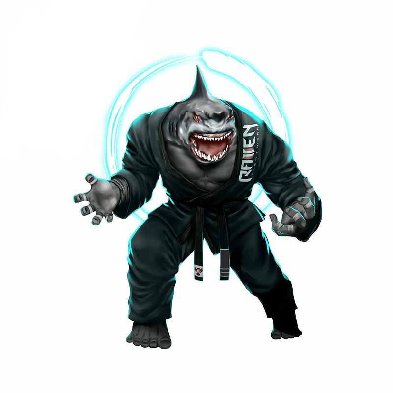 Jiu Jitsu 'Strong Shark' Vinyl Car Sticker