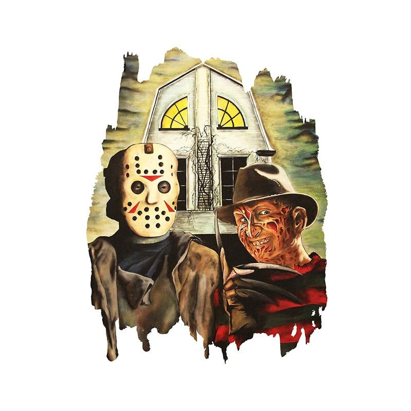 Halloween 'Jason Voorhees And Freddy Krueger' Vinyl Car Sticker