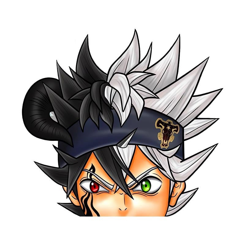 Black Clover 'Black Asta | Looking' Vinyl Car Peeker Sticker