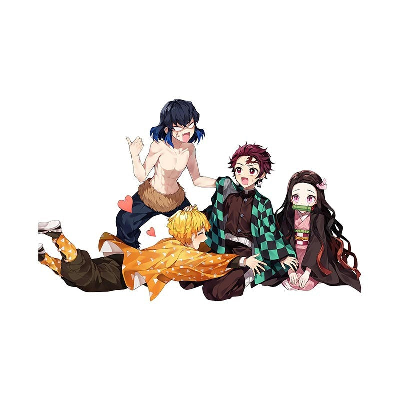 Demon Slayer 'Inosuke-Zenitsu-Nezuko-Tanjiro | Bonding' Vinyl Car Sticker